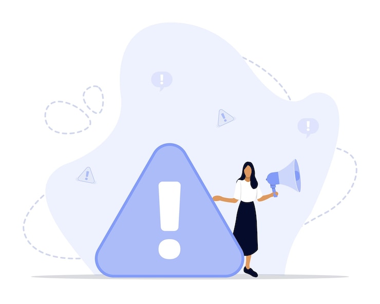 Vektor important announcement, attention or warning information.