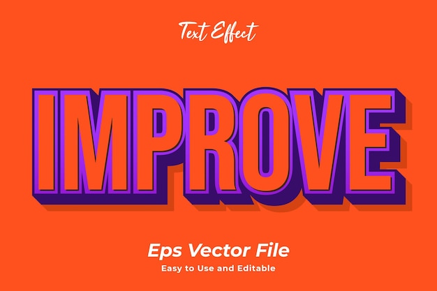improve text effect easy to use editable premium vector