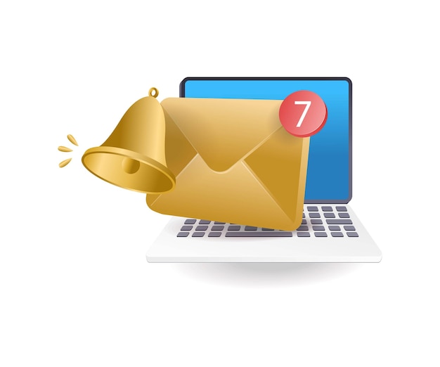 Incoming email notification on computer