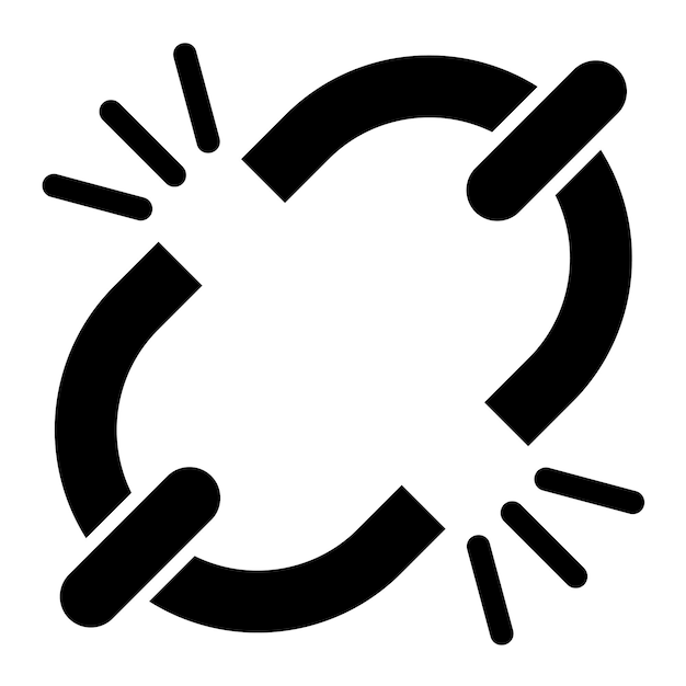 Independent Glyph Solid Black Illustration