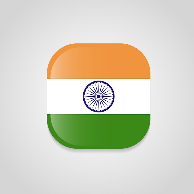 Indian flag design with a creative design vector 