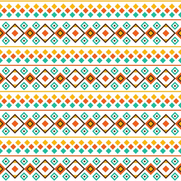 indian pattern native american or aztec art indigenous ethnic tribal print design ornament with colorful rhombus modern culture primitive geometric elements vector seamless background