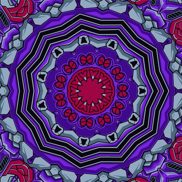 Indian tribe flower ethnic seamless design illustration