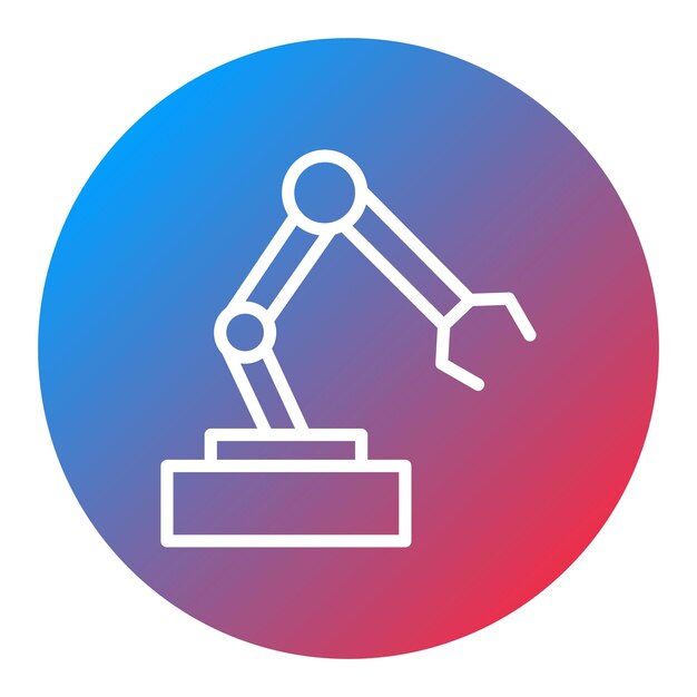 industrial robot icon vector image can be used for robotics
