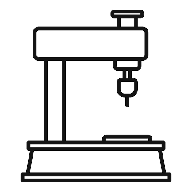 Industry milling machine icon Outline Industry milling machine vector icon for web design isolated on white background
