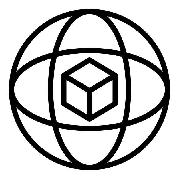 Inertia gyroscope icon Outline inertia gyroscope vector icon for web design isolated on white background
