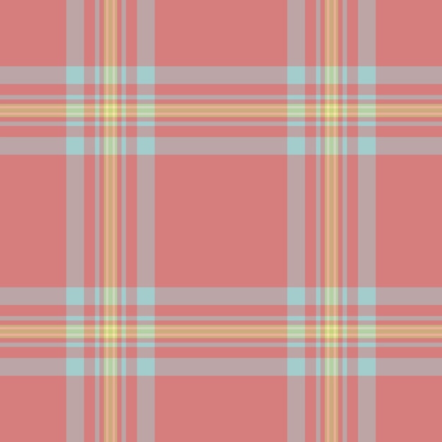 Infant plaid texture fabric finish pattern textile tartan Diverse vector seamless background check in red and pastel colors