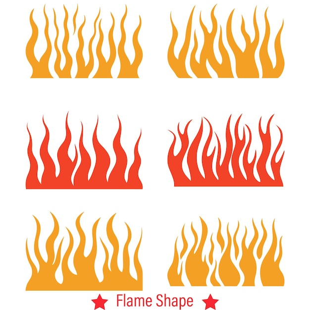 Inferno Intensity Striking Flame Silhouettes Vector Collection