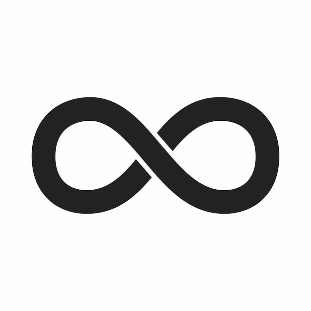 infinite icon or symbol illustration in flat style