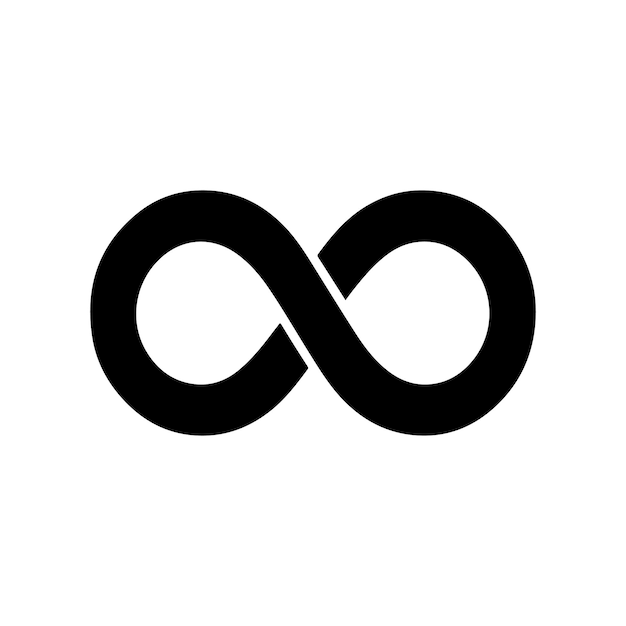 Infinity Sign Vector Clean and Minimal Design for Infinite Eternal and Endless Branding
