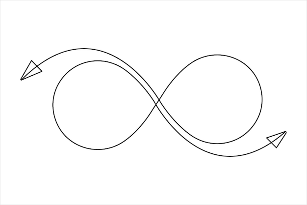 Infinity symbol representing eternity and endless loops