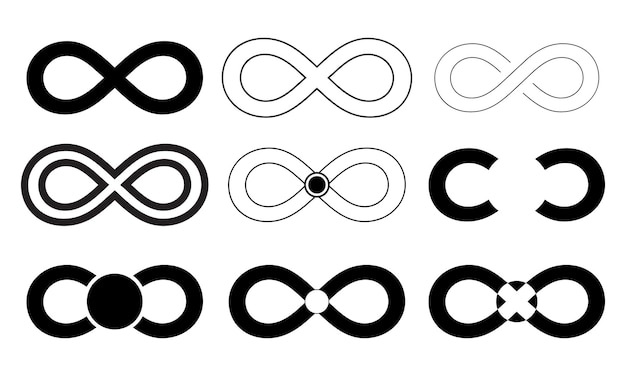 Infinity Vector Symbol Shape Collection
