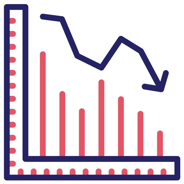 Inflation Graph vector icon illustration of Infographics iconset
