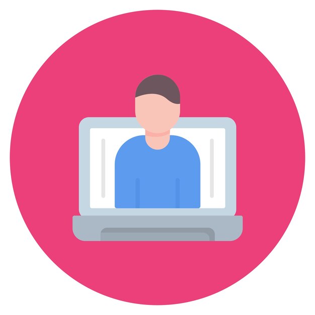 Influencer Female Flat Illustration