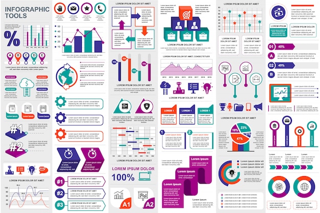Infografik-elementer datavisualisering vektordesignskabelon
