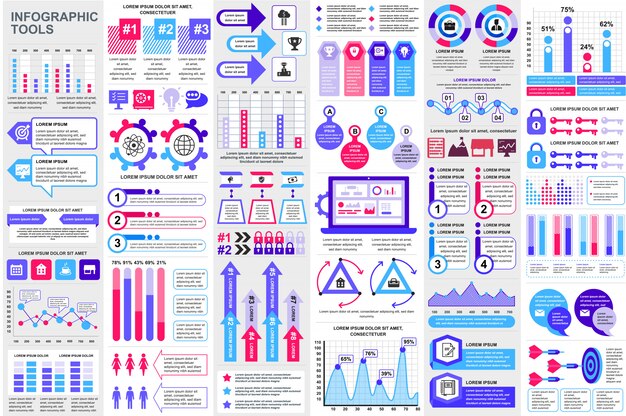 Infografik-elementer datavisualisering vektordesignskabelon