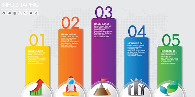 Infografik skabelon og muligheder