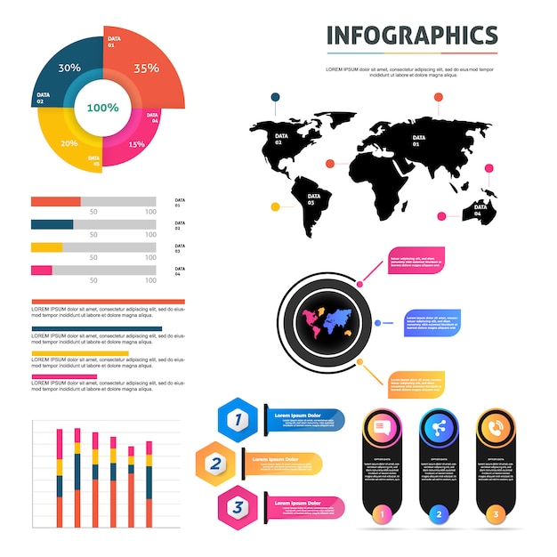 Infografik tilbehørssamling