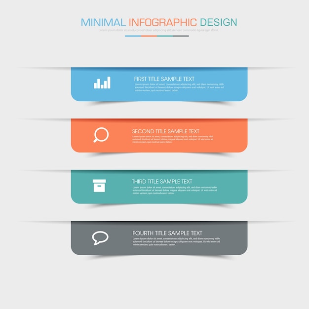 Infografiska element med affärsikonprocess eller steg och alternativ, vektor design för arbetsflöden