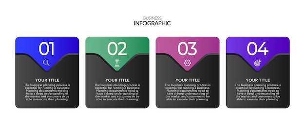 infographic business process options or steps , vector infographic template stock