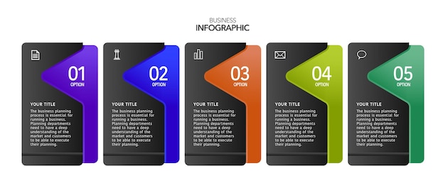 infographic Business process options or steps , vector infographic template stock