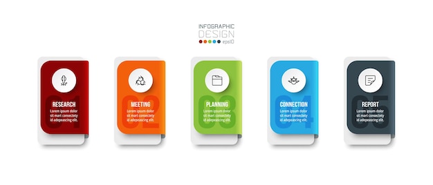 infographic business template with step or option design