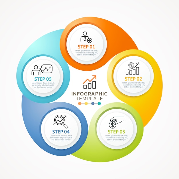 Infographic circle template background
