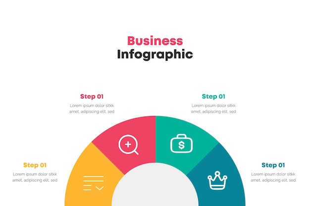 Infographic circular diagram template Vector illustration