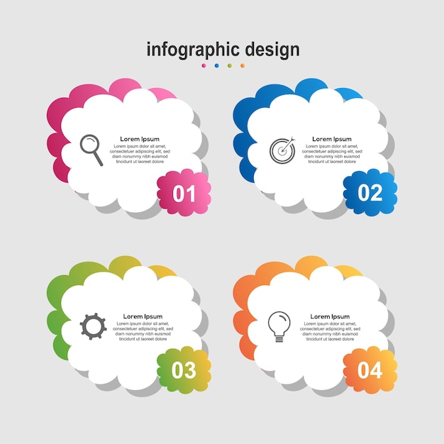 Infographic design cloud modern design business