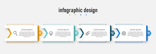 Infographic design template process diagram presentations workflow layout banner flowchart
