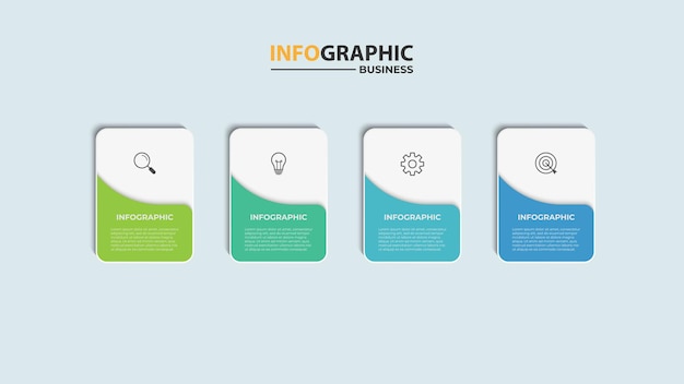 infographic design with 4 options or steps Infographics