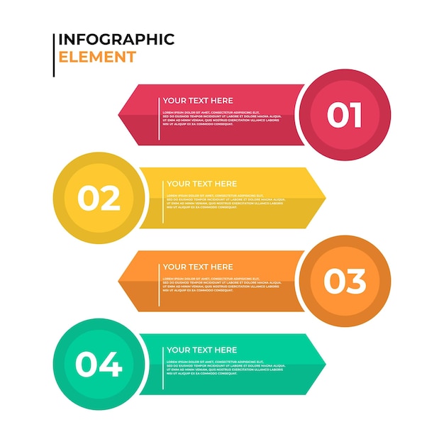 infographic element template illustration in gradient color style.