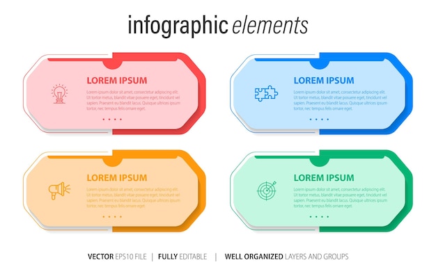 infographic elements data visualization vector