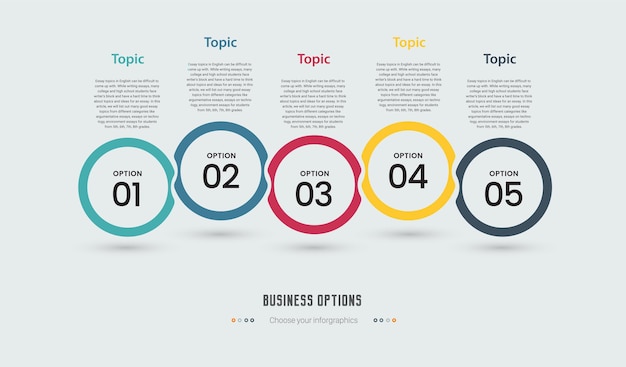 infographic five layout vector illustration