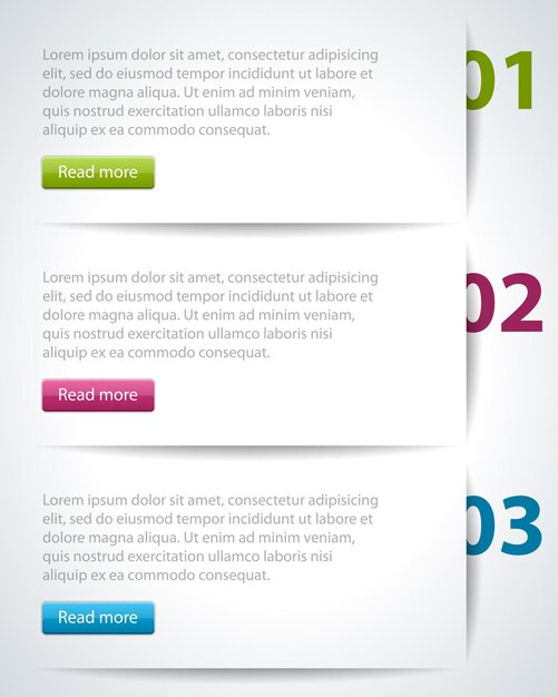 Infographic label columns with numbers   banner.