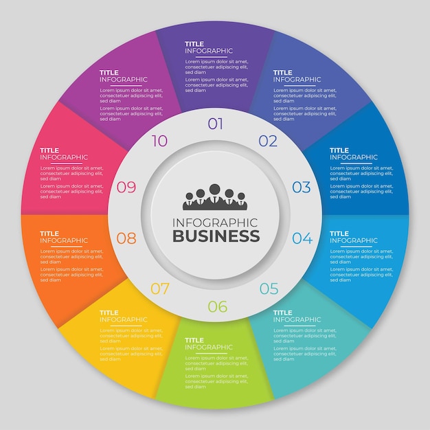 Infographic round design editable
