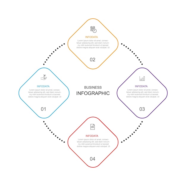 Infographic template vector element