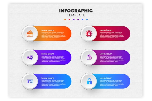 infographic template with gradient vector