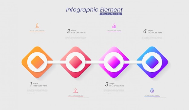 Infographic template with steps for success. presentation with line icons, organization element chart process template with editable text. options for brochure, diagram, workflow, timeline, web design