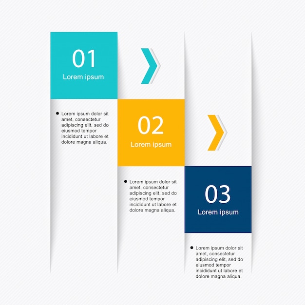 infographic template with three steps