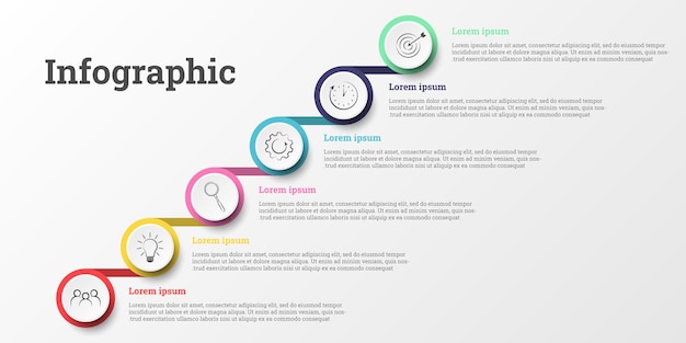 infographic that provides a detailed report of the business divided into 6 topics