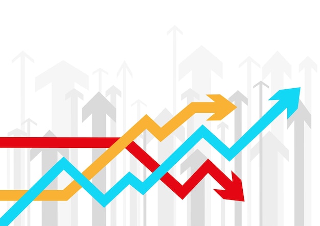 Infographics analytics success arrows template