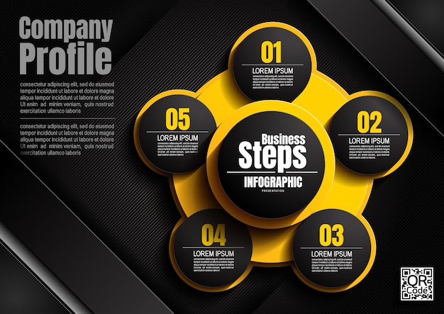 infographics design black color 58