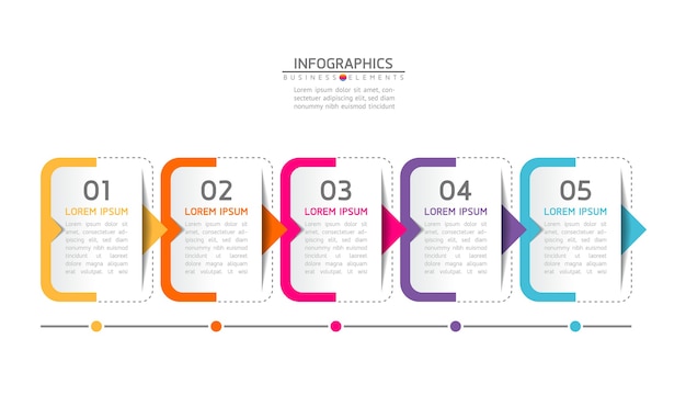 infographics. steps or processes. 5 steps.
