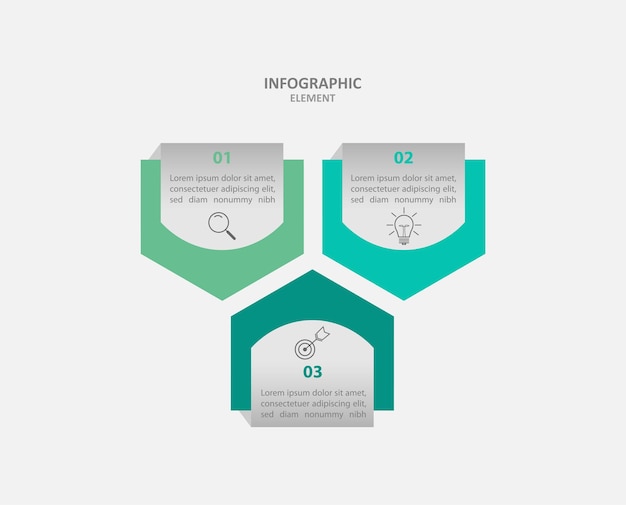 Information graphic template design for company business and web