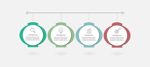 Information graphic template vector