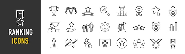 Information Technology web icon set in line style Network web design website computer software progressprogramming data internet collection Vector illustration