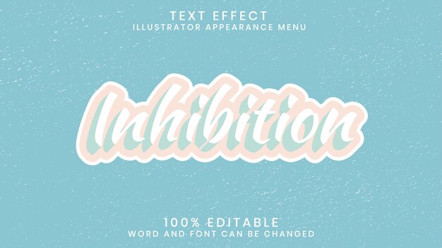 inhibition editable text effect style template