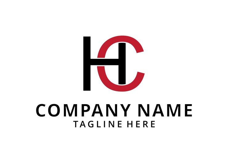 Vektör initial hc letter logo design template vector