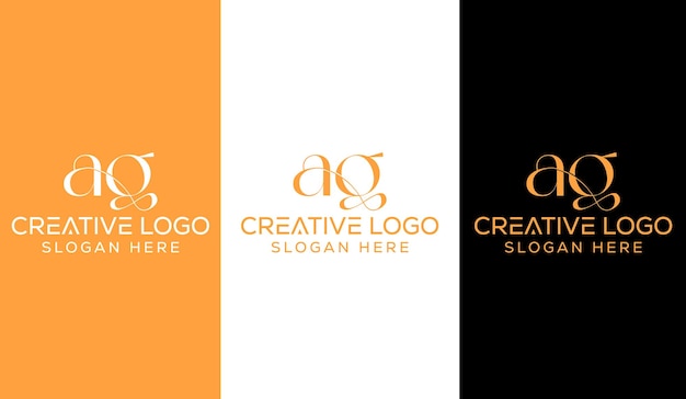 initial letter ag logo design monogram creative modern sign symbol icon